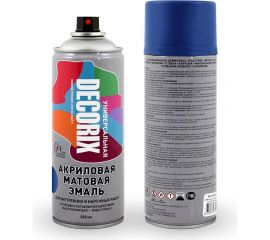 Аэрозольная акриловая эмаль Decorix (универсальная; синий; матовый; 520 мл) 0101-23 DX 