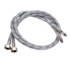 Подводка для смесителя (2 шт; гайка 1/2-штуцер M10; 100 см; нейлон/ПВХ) AQUALINE 4891 