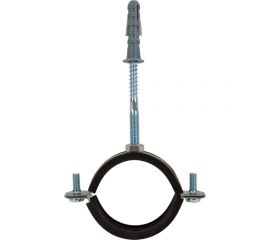 Хомут с резиновой прокладкой, шпилькой и дюбелем Sinikon 2"" (058-062) КM200.R 