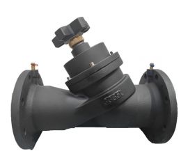 Балансировочный чугунный фланцевый клапан DN.ru Ду50 Ру16 L=230 мм T120C с ниппелями D080-00396 