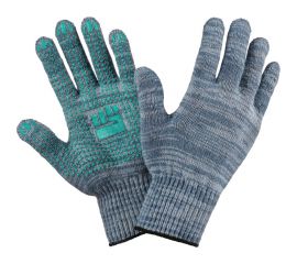 Трикотажные перчатки Фабрика перчаток, стандарт, с ПВХ, 10 класс, 5 нитей, серые, р.М 5-10-СТ-СЕР-(M) 