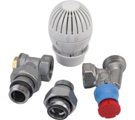 Комплект для подключения радиаторов Giacomini R470F угловой осевой, DN-15, 1/2, 1/2, ВН R470FX023 