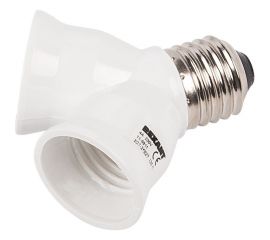 Цокольный разветвитель REXANT Е27 на 2хЕ27 белый 11-8811 