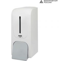 Дозатор для пены HOR X12 нажимной, 1.2 л, СТАНДАРТ, корпус белый, кнопка серая HOR-42130616 