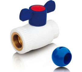 Кран шаровой Blue Ocean полипропиленовый (шар ABS) для ХВС ВР - 20x1/2 PPRF/BV-CW-B/PPR(W)-20х1/2" FT 