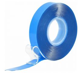 Двухсторонняя монтажная клейкая лента Unibob кристально-прозрачная, 12 мм, 2 м, пена 75541 