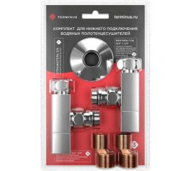 Комплект Terminus вентиль угловой 3/4x1/2 г/ш., квадрат - 2 шт., эксцентрик - 2шт., отражатель - 2 шт 4620768888861 
