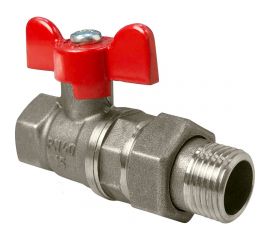 Шаровой для воды VALFEX 3/4"" ВР/НР бабочка, американка, латунный VF.227.NB1.034.Bir 