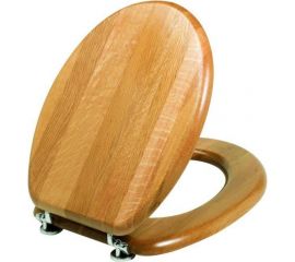 Сиденье для унитаза Wirquin натуральное дерево, крепления нержавеющие AB00610 