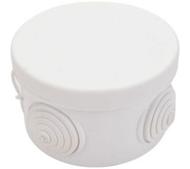 Распределительная коробка Рувинил Тусо для открытой проводки D 70 мм H50 мм белая 67020Б 