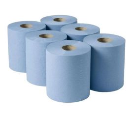 Протирочная бумага полотенце ООО Комус 2 слоя, 22x30 см, 200 м, d 6 см центральная вытяжка, 6 рулонов 1663308 