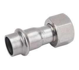 Соединитель с накидной гайкой VALTEC нержавеющая сталь 15х1/2 VTi.908.I.001504 