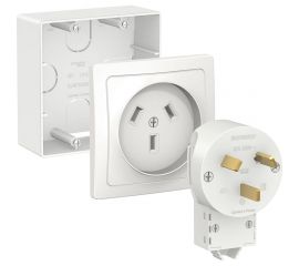 Силовой комплект Schneider Electric Blanca наружный, белый, 32 А, 250 В: розетка, вилка SE BLNSK003231 