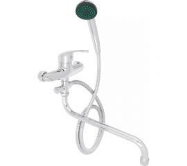 Смеситель для ванны СоюзКран с душем, круглый излив, 30 см, керамический картридж 35 мм, хром SK08-S102 566-383 