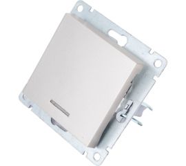 Одноклавишный выключатель UNIVersal с подсветкой серия афина, с/у, 10а, 220в, шампань еврослот A0121-Br 