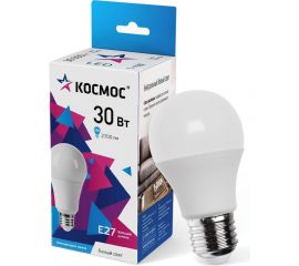 Светодиодная лампа КОСМОС LED 30Вт 220В Е27 D70x136 4500К белый A70, LkecLED30wA70E2745 