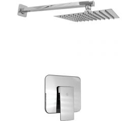 Встраиваемый смеситель для душа SANTREK AQUA-1054 (SAP-1054) квадратная лейка (20x20 см), хром, эконом (только тропический душ) 312281 