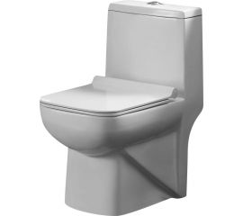 Унитаз моноблок Azario ZENO безободковый с сиденьем Slim микролифт 64х36,5х74 см AZ-1169 