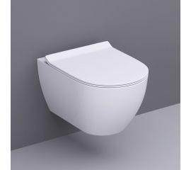 Унитаз подвесной безободковый белый с сиденьем с микролифтом BOND F01-10 