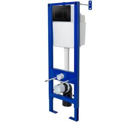 Инсталляция для скрытого монтажа унитаза Berges АТОМ 410 кнопка черная Soft Touch 040332 