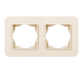 Рамка GUNSAN 2 поста Eqona Radius крем 16371200-000141 