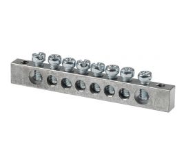 Шина EKF PEN, ноль-земля, 8 отверстий, крепеж по краям, цинк sn1-63-08-k 