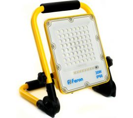Переносной светодиодный прожектор FERON ll-950 с зарядным устройством ip66 30w 6400k 48675 