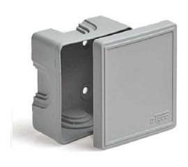 Распределительная коробка для открытой проводки Рувинил Тусо 74x74x40 мм серая 65006 