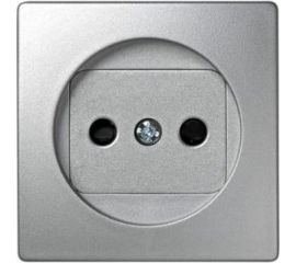 Накладка со шторками на розетку без заземления Simon, S73 Loft, алюминий С73040-0063 