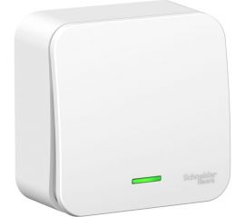 1-клавишный выключатель Schneider Electric Blanca наружный, белый с подсветкой 10А, 250B SE BLNVA101111 