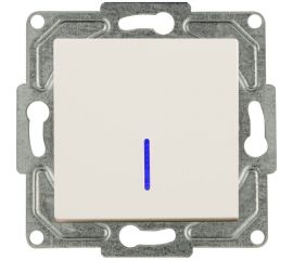1-клавишный выключатель GUNSAN Eqona с индикацией крем 16401200-250102 