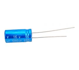 Электролитический конденсатор JB Capacitors 680мкФ, 16В, -55/105C, 8x16мм, JRB1C681M03500800160000BST-07 