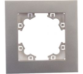 Одноместная горизонтальная рамка UNIVersal серия афина шампань еврослот A0053-Br 