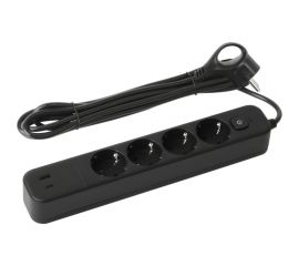 Сетевой фильтр ЭРА USF4es3m2xUSBACB с базовой защитой, с заземлением, с выключателем, 4 розетки 2xUSB AC Б0059574 