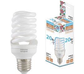 Люминесцентная лампа TDM НЛ-FST2-20 Вт-6500 К–Е27 48х115 мм SQ0347-0012 