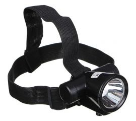 Налобный фонарь ЧИНГИСХАН 1 LED, 3 Вт, 7х8см, 2 режима, 1200мАч, USB кабель, пластик 221-018 