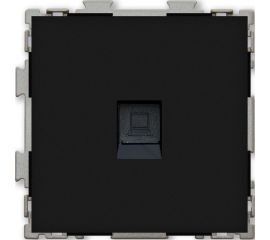 Компьютерная розетка CGSS RJ45 кат. 5e одинарная, черная Практика PL-W201C-BCM 