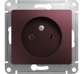 1-местный механизм розетки Schneider Electric скрытой проводки Glossa 16А IP20 250В без заземления баклажан GSL001141 