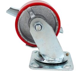 Колесо большегрузное поворотное SCpb 42 (100 мм; полиуретановое с тормозом (N) TOR 1026624 