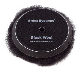 Полировальный круг из черного меха Black Wool Pad 125 мм Shine systems SS623 