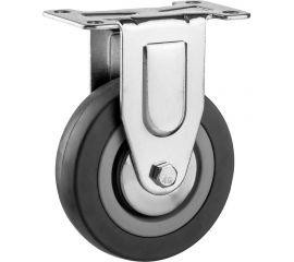 Колесо неповоротное (100 мм; г/п 65 кг; резина/полипропилен) ЗУБР 30956-100-F 