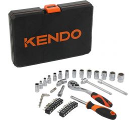 Набор инструмента с трещоткой KENDO 1/4" 42 шт. 90562 