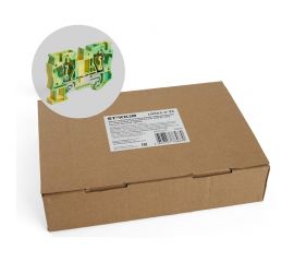 Самозажимной 2-проводной проходной зажим STEKKER ЗНИ - 2,5, JXB ST 2,5, желтый, зеленый LD552-3-25, 100шт, 39959 