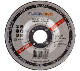 Круг зачистной по металлу и нержавейке (115х6х22.23 мм; A24 SBF27) Flexione 10001068 