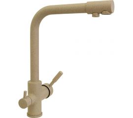 Смеситель для кухни SANTREK AQUA-1003 ""PRESTIGE"" (SAP-1003) d-35 с подключением фильтра питьевой воды, бежевый 283070 