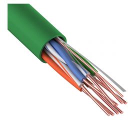 Кабель витая пара UTP REXANT CAT 5e, нг(А)-LSLTx, 4x2х0,52мм, 24AWG зеленый, 305м 01-0061 