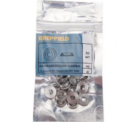 Нержавеющая шайба KREPFIELD 5 мм, ART 9081, А1, со скосом 90 градусов, 30 шт. 9081А1ШАЙБА5ММ-30 