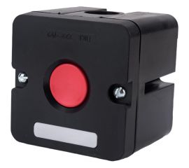 Пост управления Электротехник ПКЕ 222-1 У2, 10А, 660В, 1 элемент, красный цилиндр, накладной, IP54 ET519073 