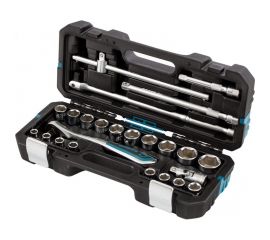 Набор инструментов GROSS 24 предмета, 120 зубьев, CrV, 1/2 14147 