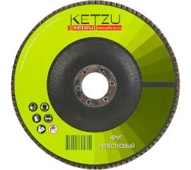 Круг лепестковый (125x22 мм, Р 80, 10 шт) KETZU 760488 